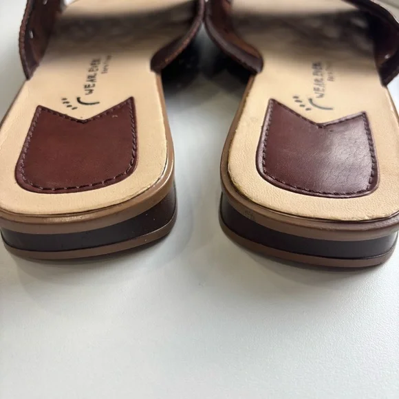 Elegant Brown genuine leather upper Slide Sandals - Picture 4 of 8